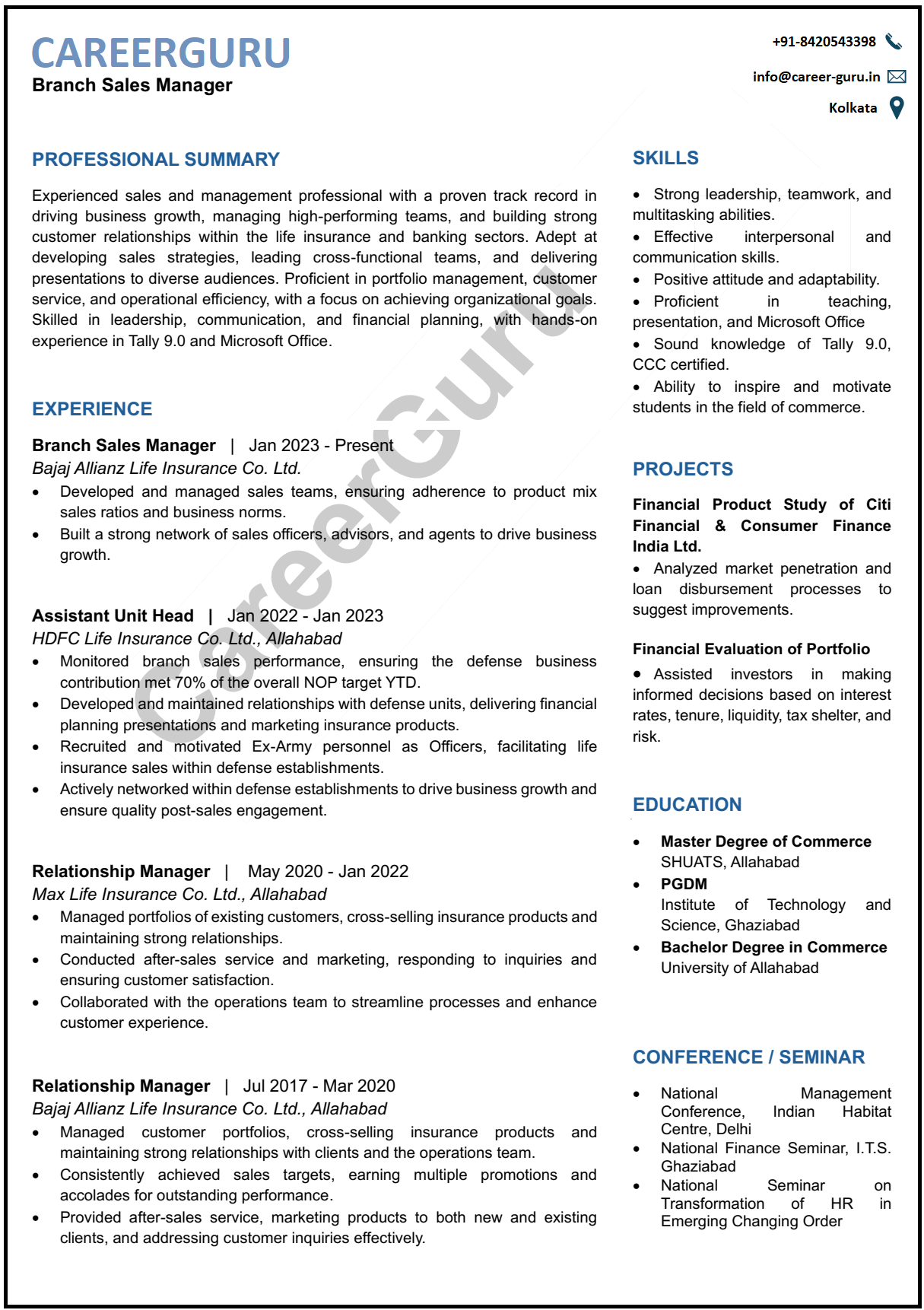 Special Offer CV at 199 Text - EXPERIENCED 2 